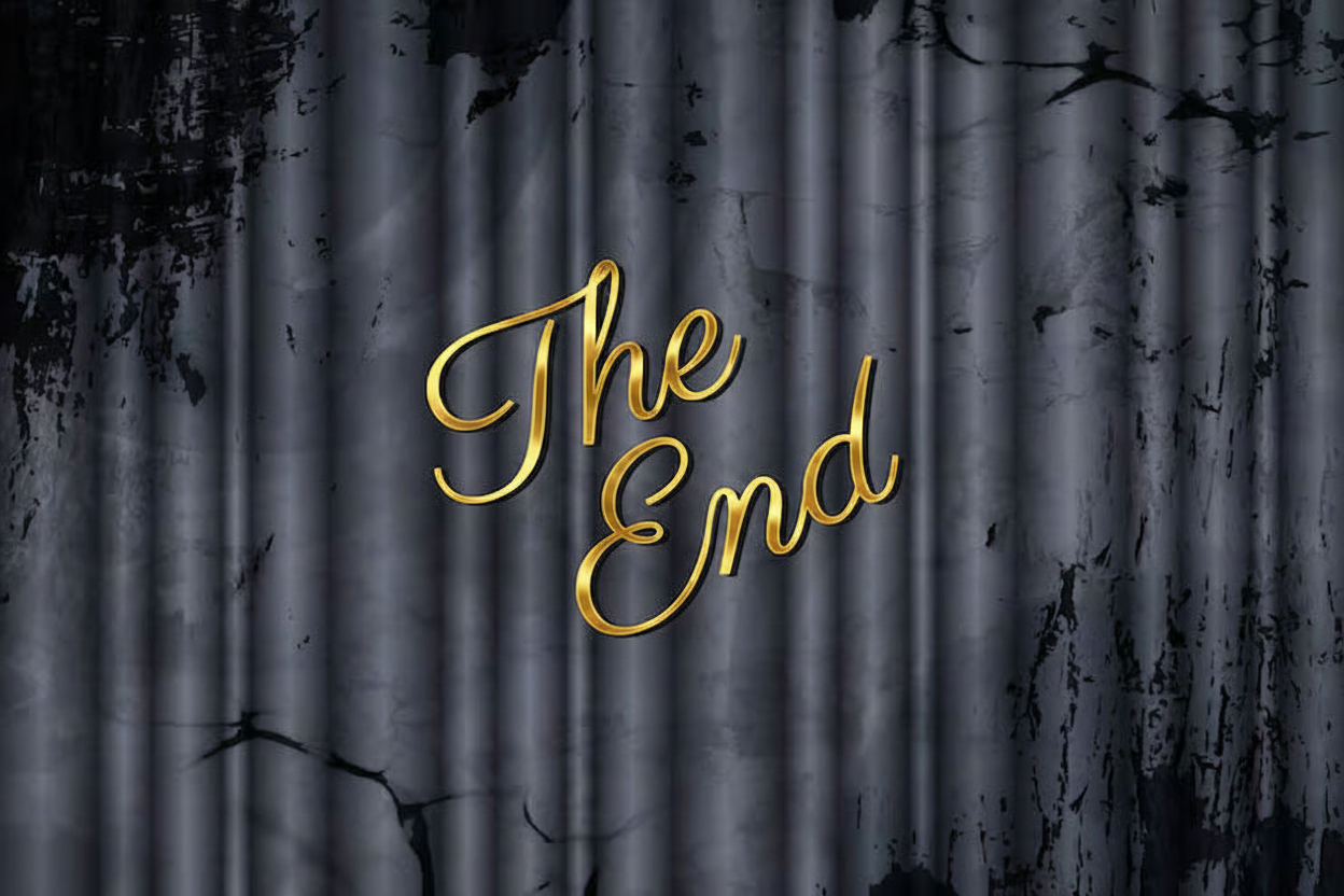 The End - texte doré
