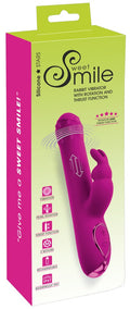 Emballage du vibromasseur Rabbit rotatif et va-et-vient, vue de face 