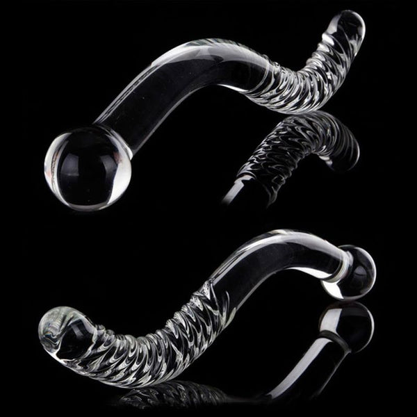 Double dildo en verre à deux extrémités – vue produit