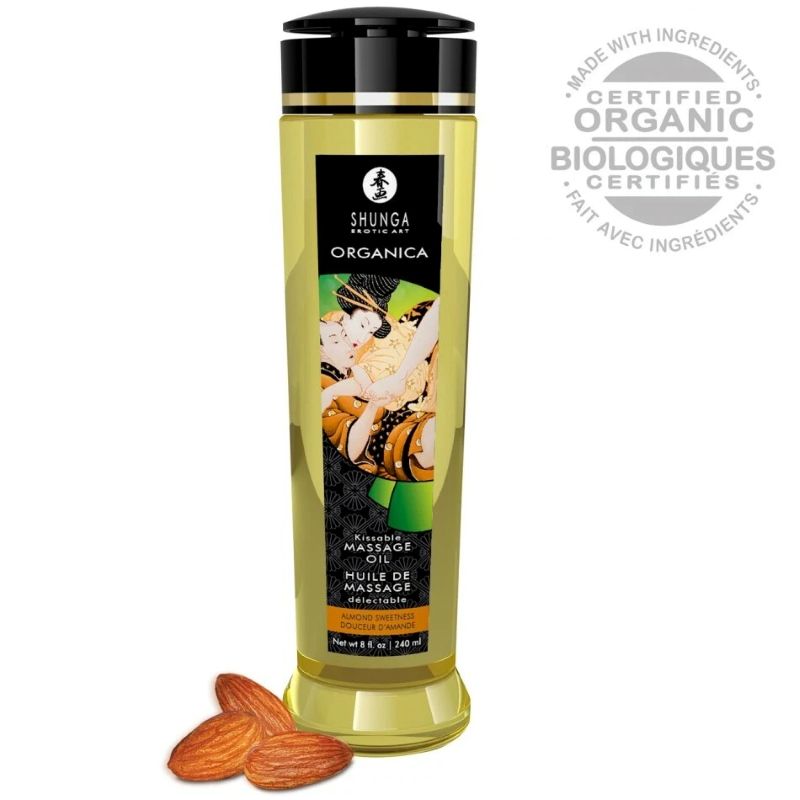 Huile de massage Shunga délectable amandes 240ml – vue packaging
