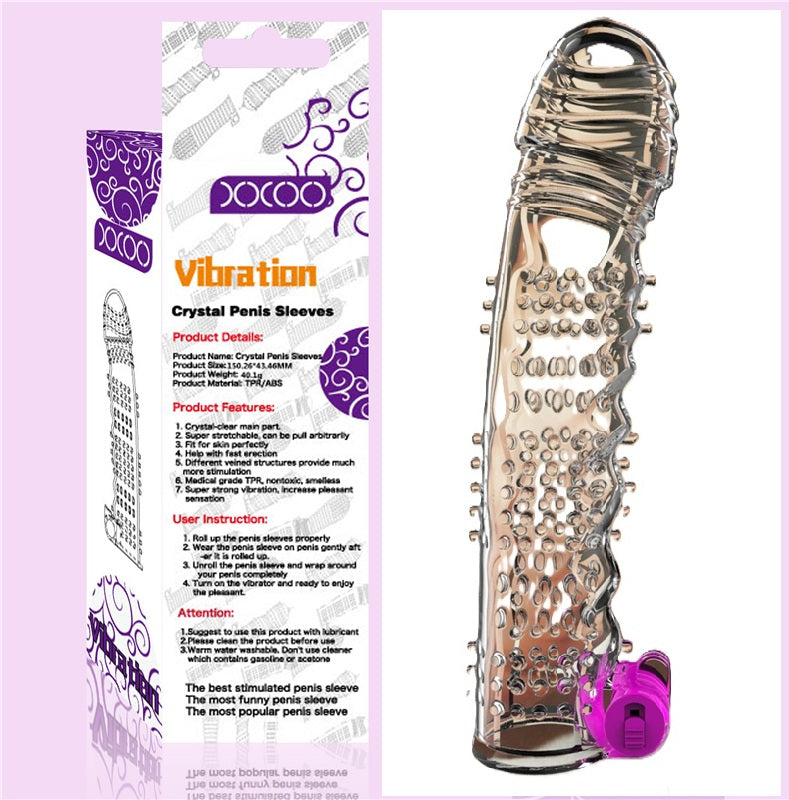 Crystal – Manchon pénien vibrant – L'Intimité du Marquis by Lady Mary
