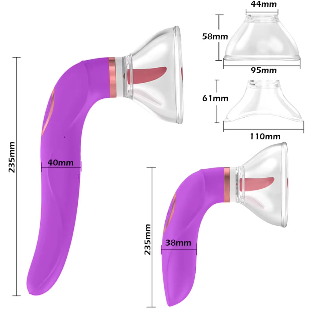 3 en 1 "Tongue"  lécher - sucer - vibrer
