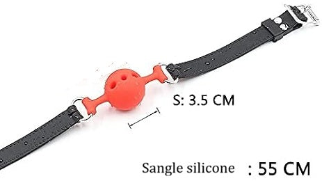 Le Marquis by Lady Mary — Bâillon boule silicone perforée BDSM
