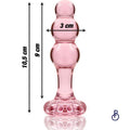 Plug en verre rosé avec boules – vue produit