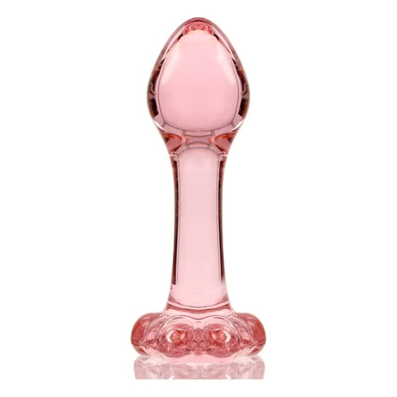 Plug en verre rosé long – vue produit
