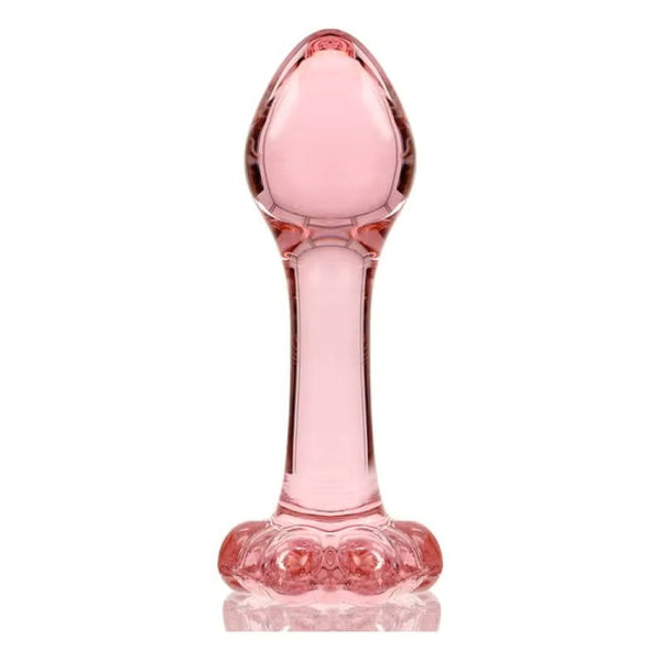 Plug en verre rosé long – vue produit
