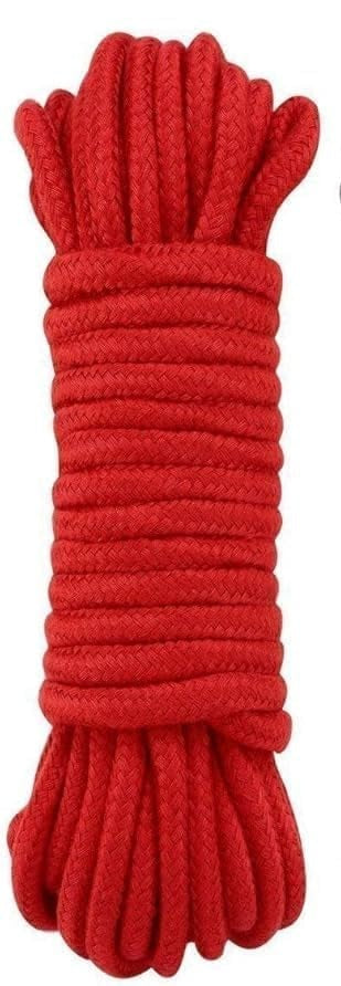 Bondage Cordes BDSM en Coton Doux Noir ou Rouge