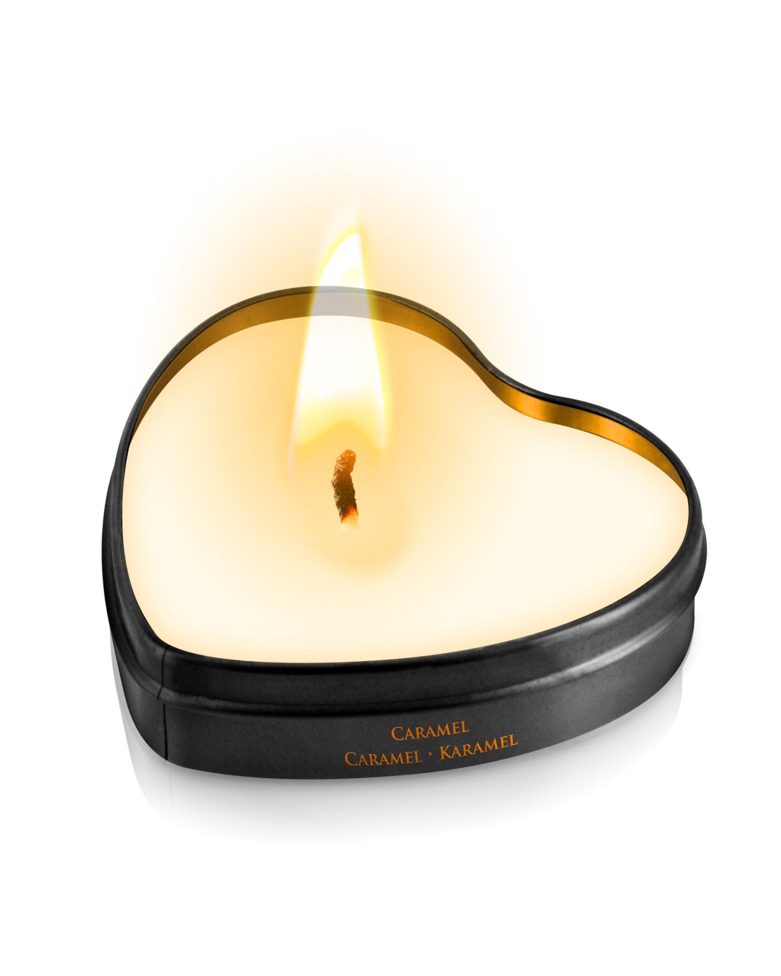 Bougie de massage cœur gourmand – packaging