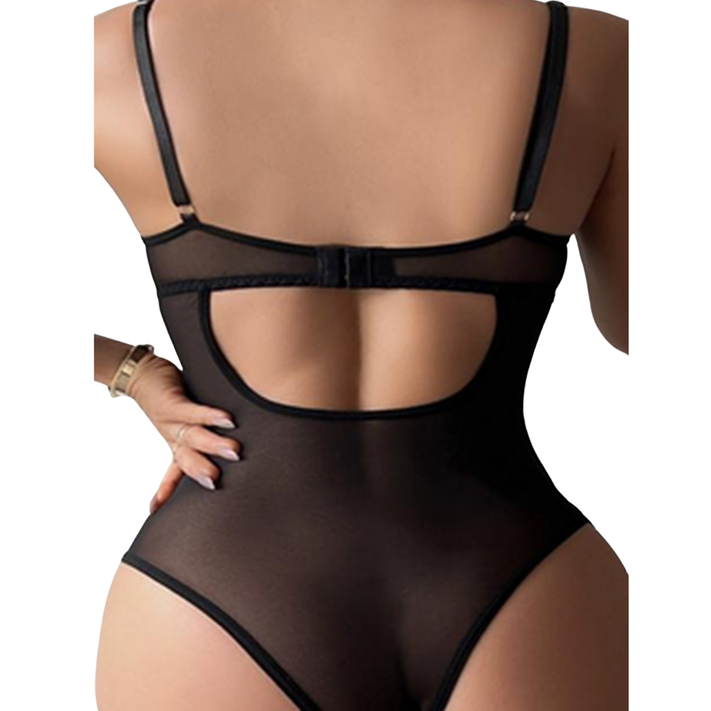 Body en dentelle noire à armatures – Maya – vue 3 | Les Secrets de Léa