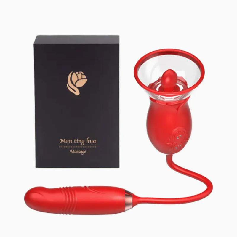 Man Ting Hua Stimulateur Clitoridien à Langue et vibrateur
