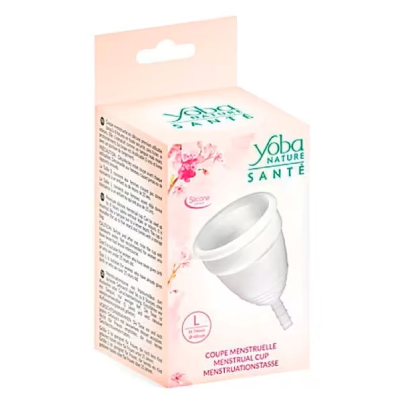 Coupe menstruelle Yoba Nature taille L blanc – vue produit