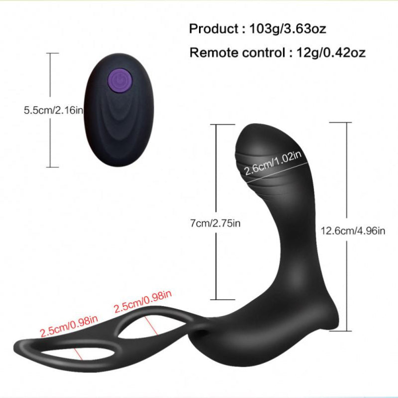 Anneau pénien et masseur prostatique Masager II en silicone premium – Lady Mary