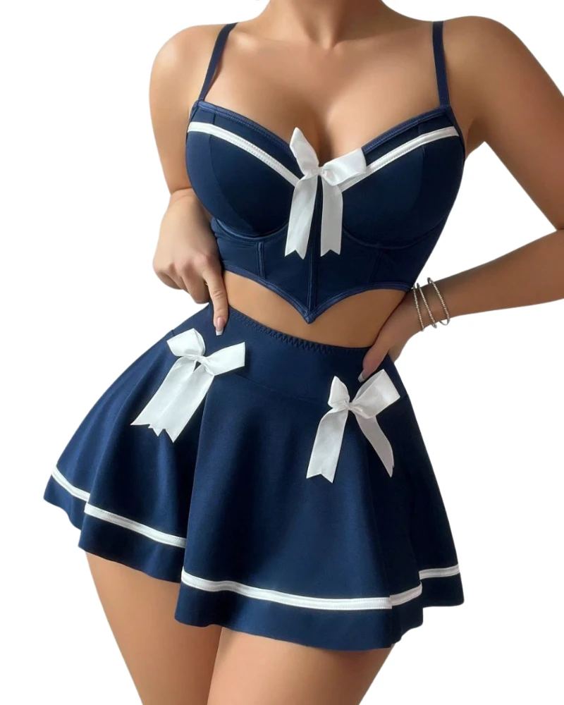 Les Secrets de Léa – Ensemble lingerie Navy deux pièces – Marine – vue 3