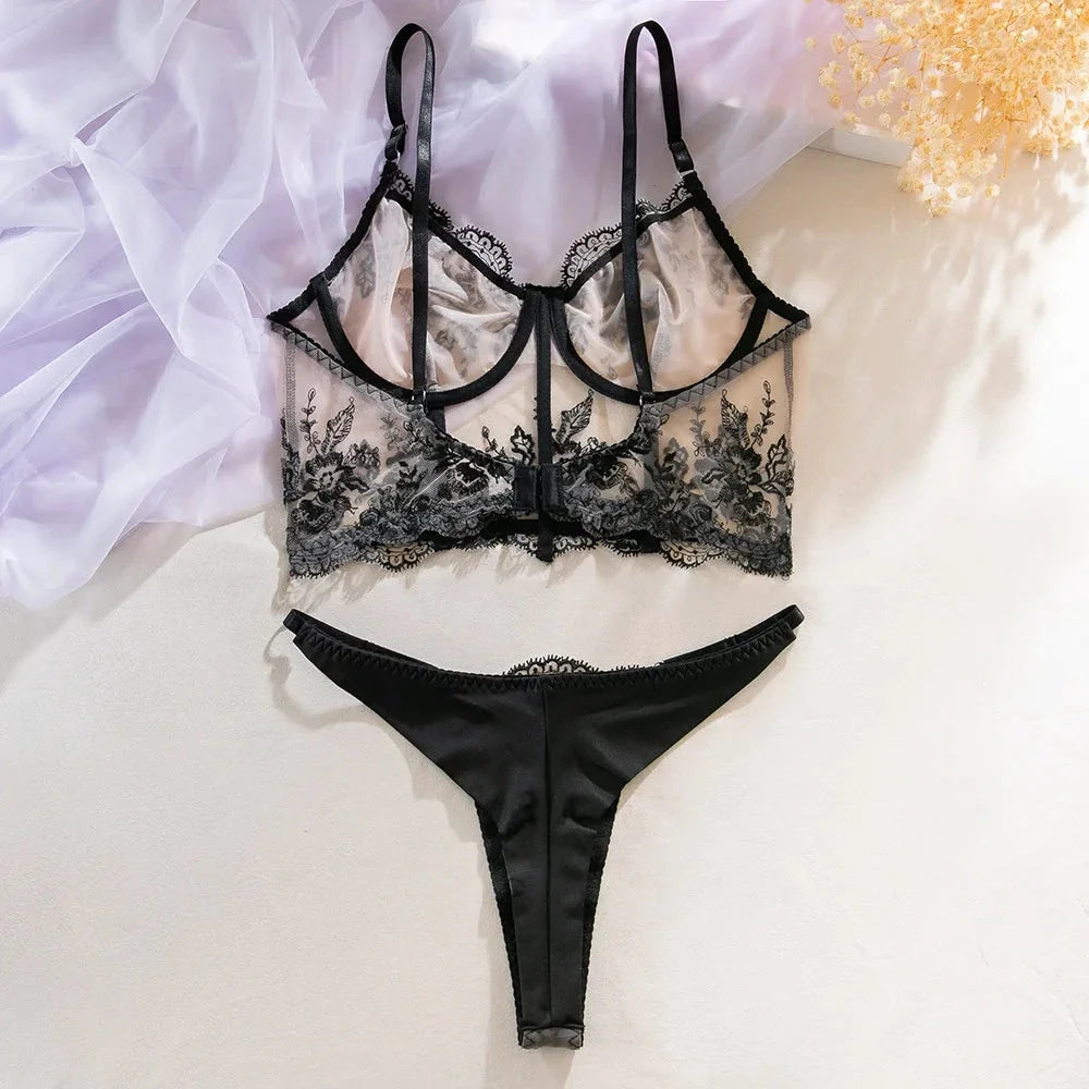 Les Secrets de Léa – Ensemble lingerie dentelle transparente élégante – Elvira – vue 7