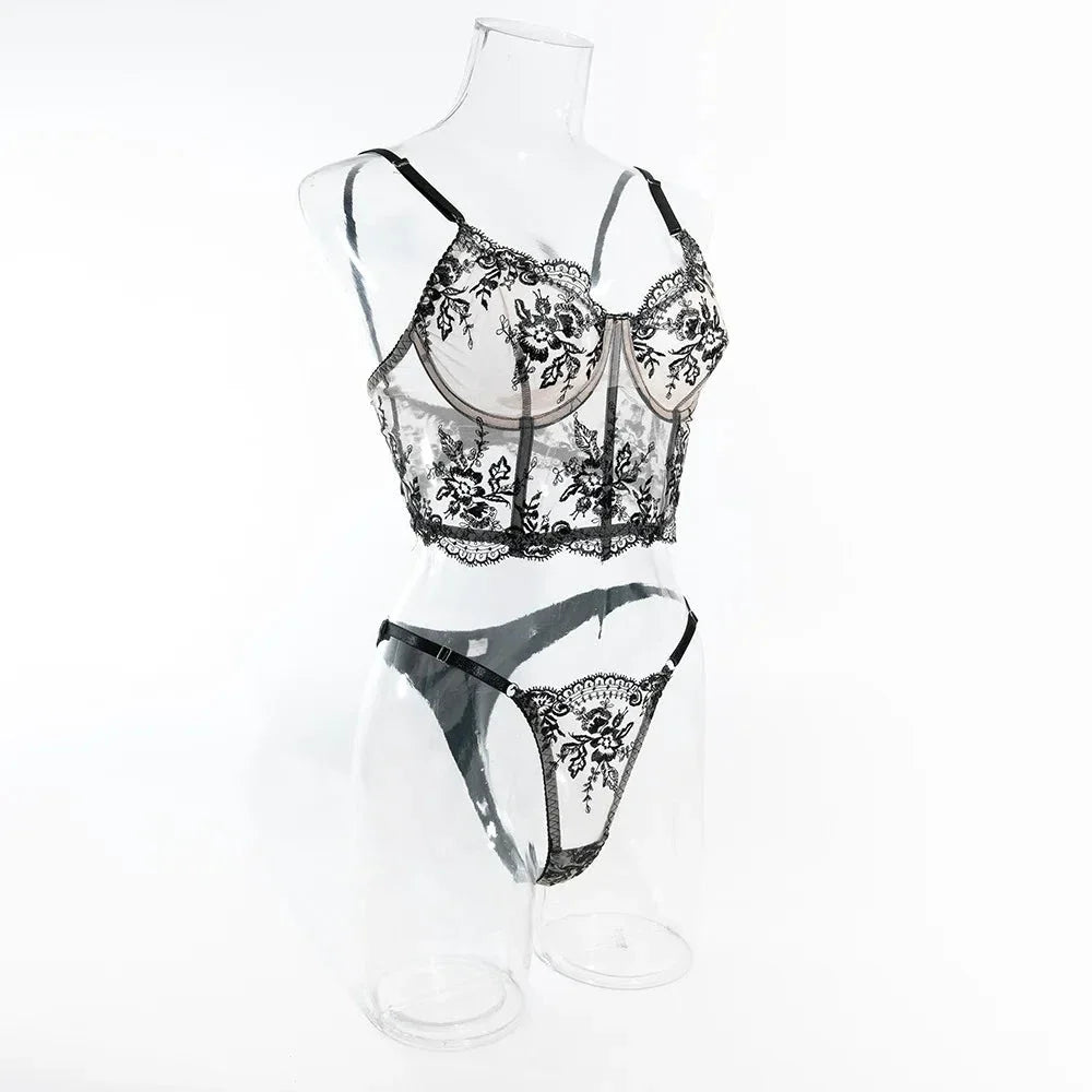 Les Secrets de Léa – Ensemble lingerie dentelle transparente élégante – Elvira – vue 10
