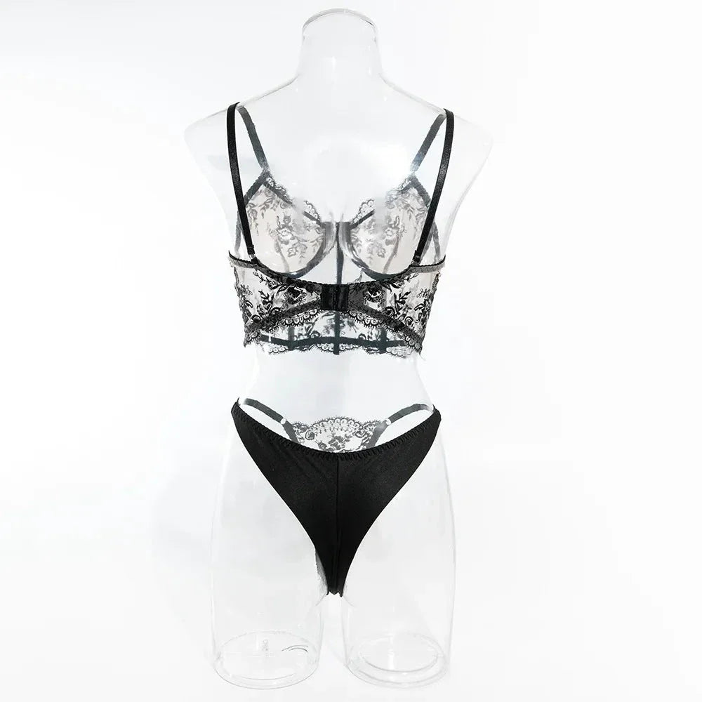 Les Secrets de Léa – Ensemble lingerie dentelle transparente élégante – Elvira – vue 9