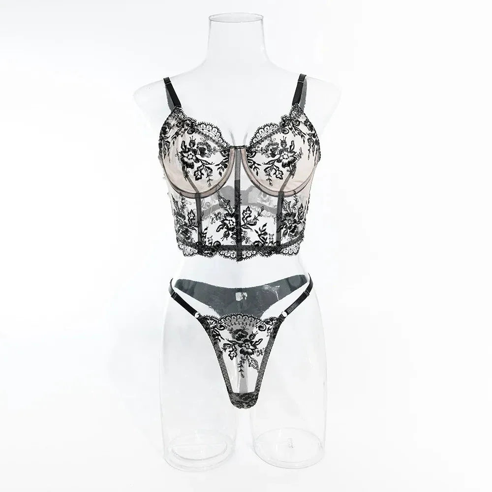 Les Secrets de Léa – Ensemble lingerie dentelle transparente élégante – Elvira – vue 8