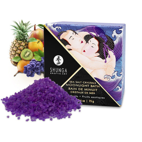 Cristaux de bain de minuit fruits exotiques – Shunga, 75 g