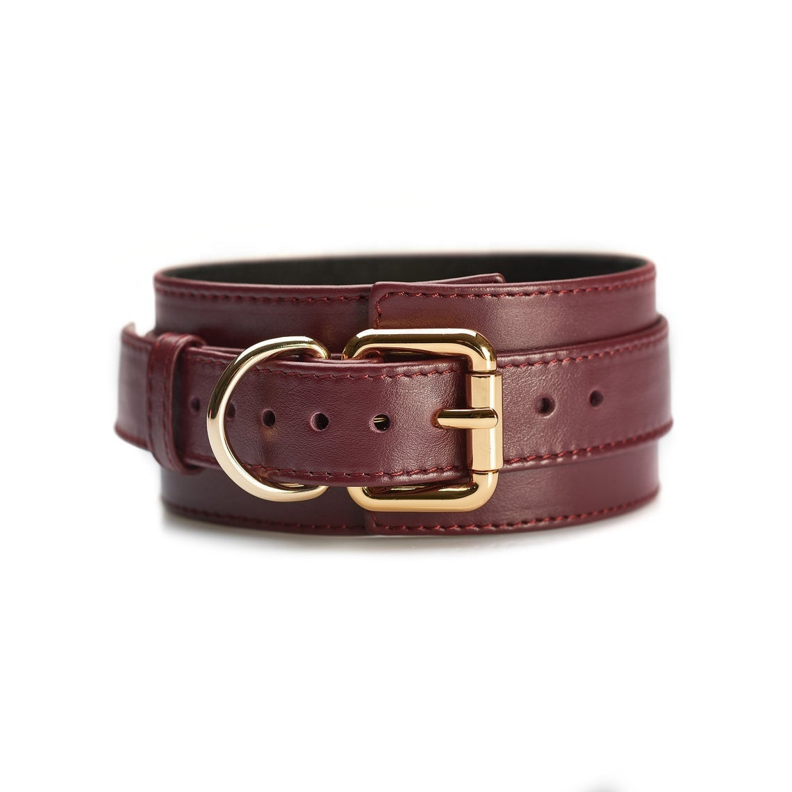 Le Marquis by Lady Mary — Collier & Laisse Cuir Bordeaux
