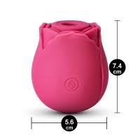 Stimulateur clitoridien rose dentelée – aspiration et vibrations  dimension