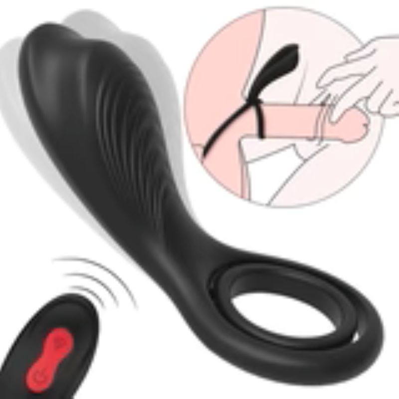 Anneau pénien double vibrant – vue alternative