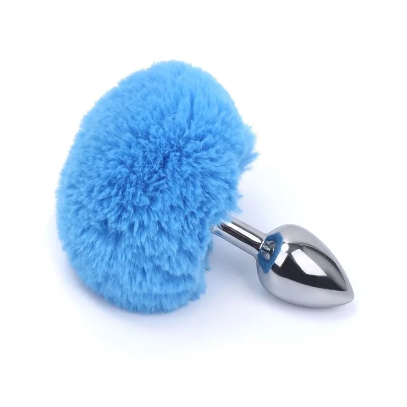 Plug anal Pompon bleu – vue produit