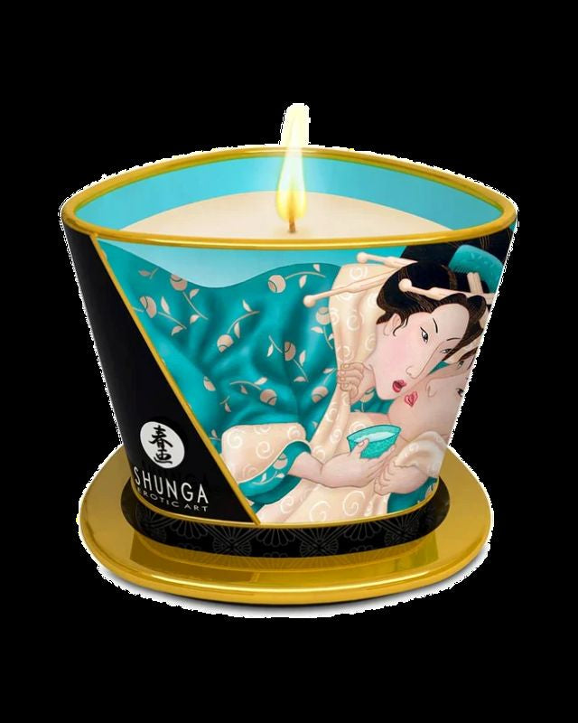 Bougie de massage Shunga 170ml parfum fleurs des îles – vue produit