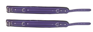 Menottes BDSM en cuir violet pour chevilles, longueur 30 cm, tour 46 cm | Lady Mary