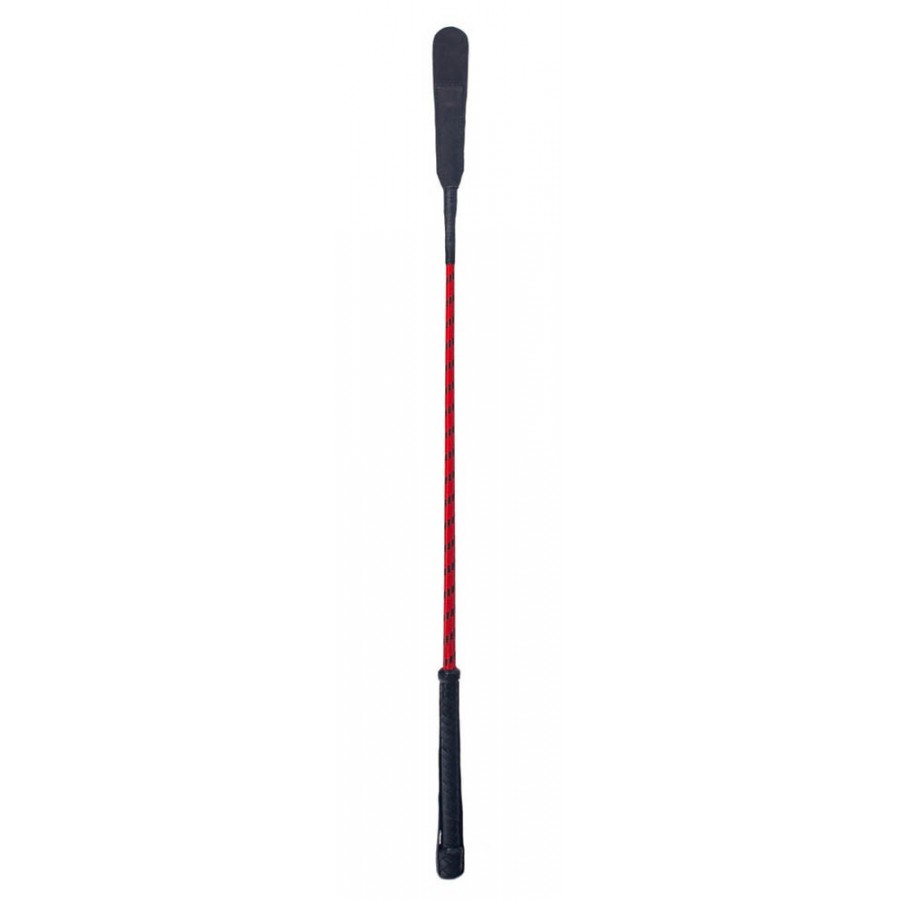 Reitgerte Slapper Crop 70cm Schwarz-Rot