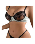 Ensemble bustier dentelle et jupe froncée bleu ciel – Simone – Les Secrets de Léa