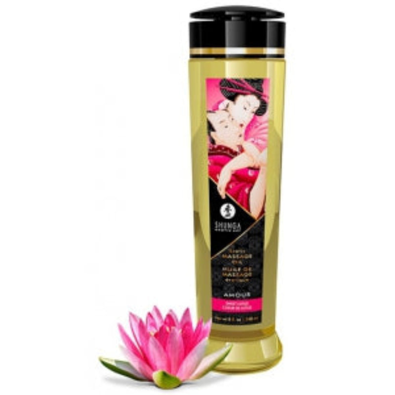 Huile de massage Shunga Amour cœur de lotus 240ml