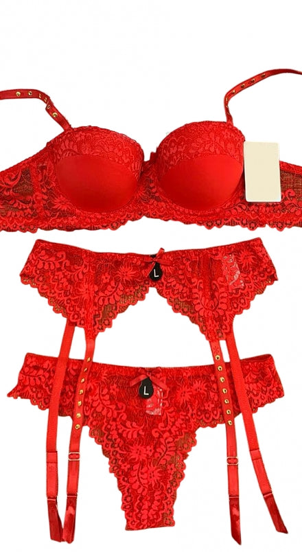 Ensemble lingerie rouge "Lisa"