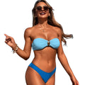 Maillot de bain bandeau bleu ciel et culotte bleue – Baltia – Les Secrets de Léa