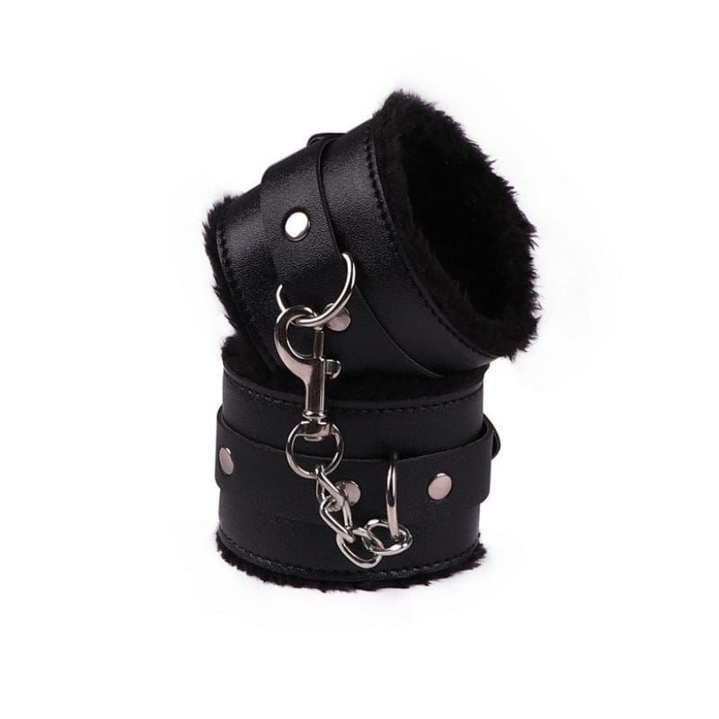 Le Marquis by Lady Mary – Menottes en Cuir Simili Intérieur Fourrure