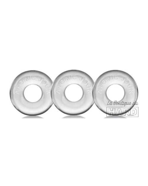 Pack 3 mini cockrings flexibles transparents – vue détail