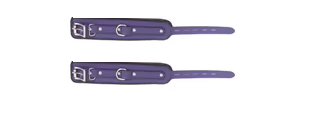 Menottes BDSM en cuir violet pour poignets, longueur 23 cm, tour 38 cm | Lady Mary