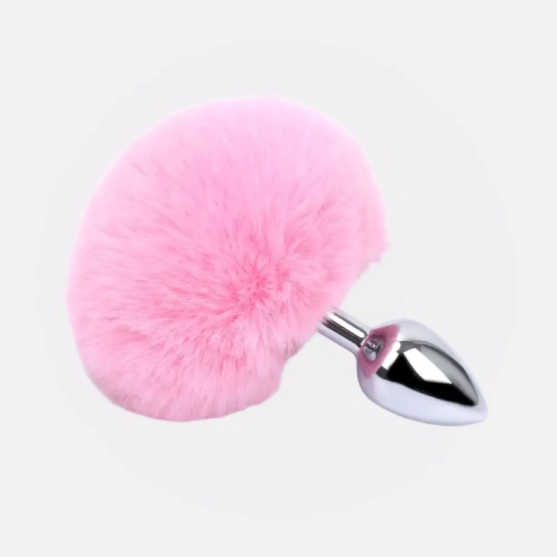 Plug anal Pompon rose – vue produit