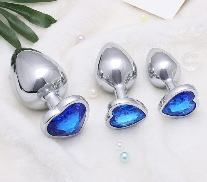 Plug bijou "Coeur Bleu"