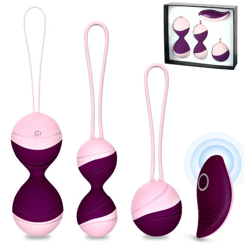 Kit Afra 3 boules de Geisha vibrantes avec télécommande – vue produit