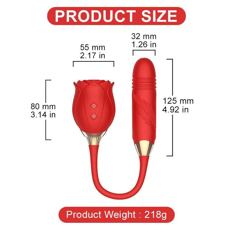 3 in 1 "Rosie" succhiatore e vibratore