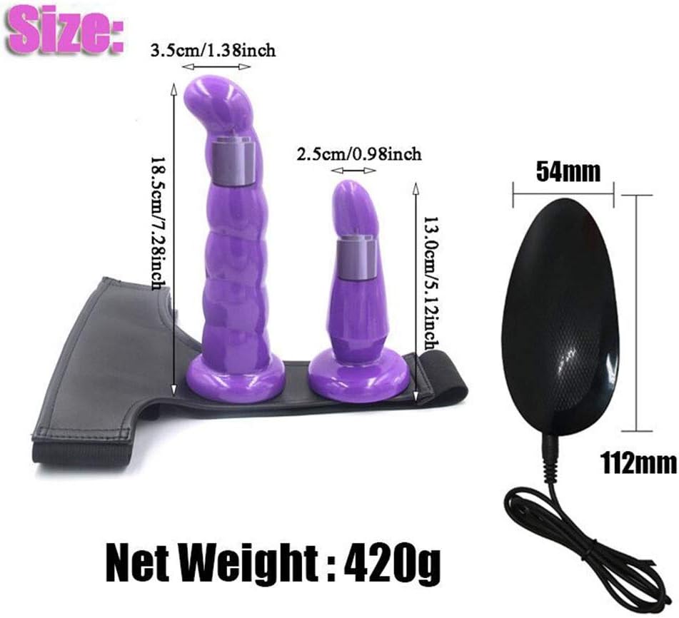 Dimensions du dildo vibrant harnais double gode silicone — Le Marquis by Lady Mary
