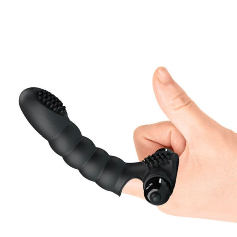 Doigt vibrant Alexander Pretty Love en silicone - stimulateur clitoridien avec picots - 10 modes de vibration